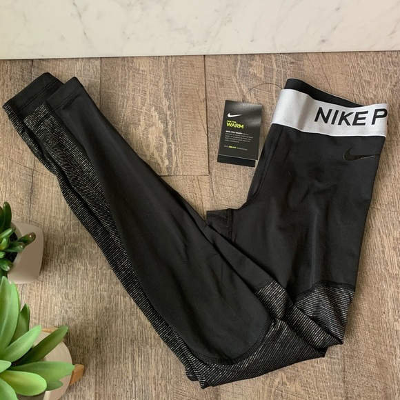 Nike Pro Warm Sparkle 7/8 tights - Picture 4 of 4